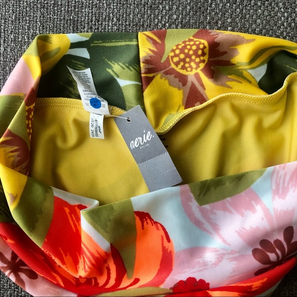 NEW Aerie floral high cut cheeky bikini bottom 🌺 - Picture 3 of 12